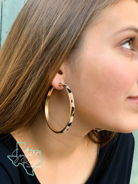 Leopard Hoop Earrings