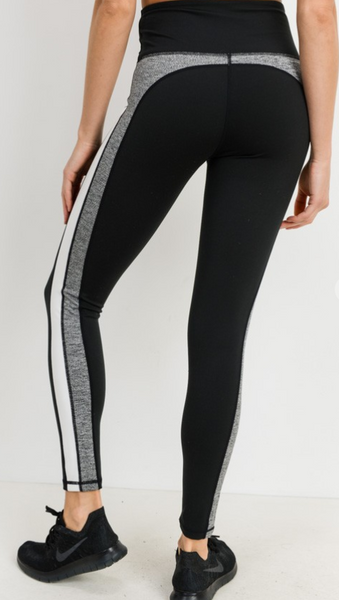 Highwaist Striped Colorblock Leggings