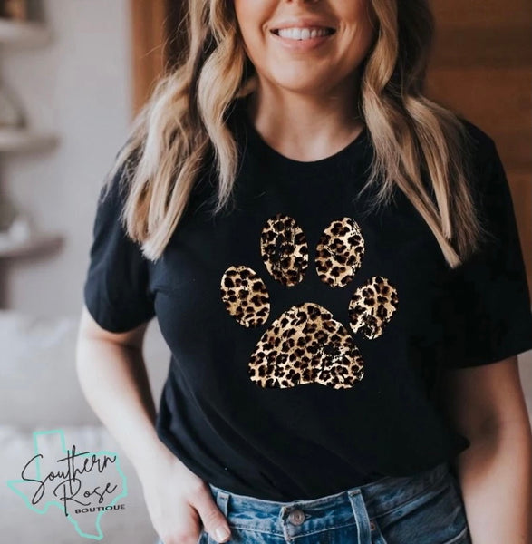 Leopard Paw Print Tee