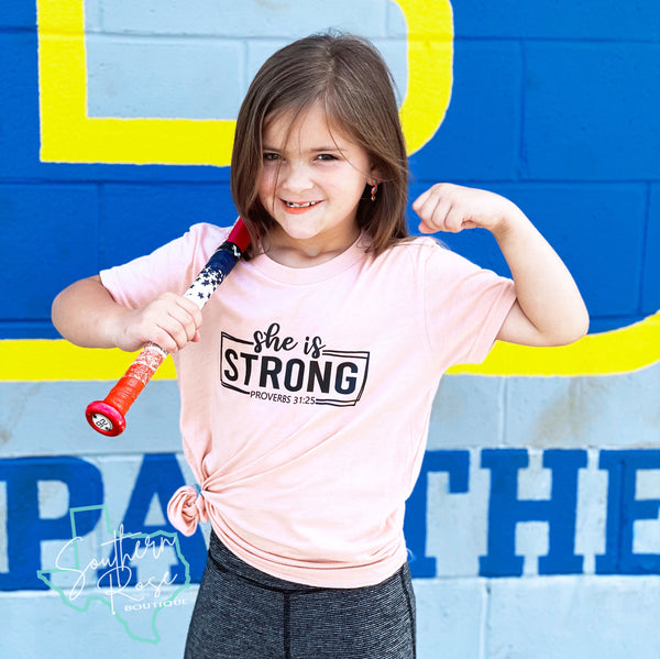 She Is Strong - Toddler/Youth Tee