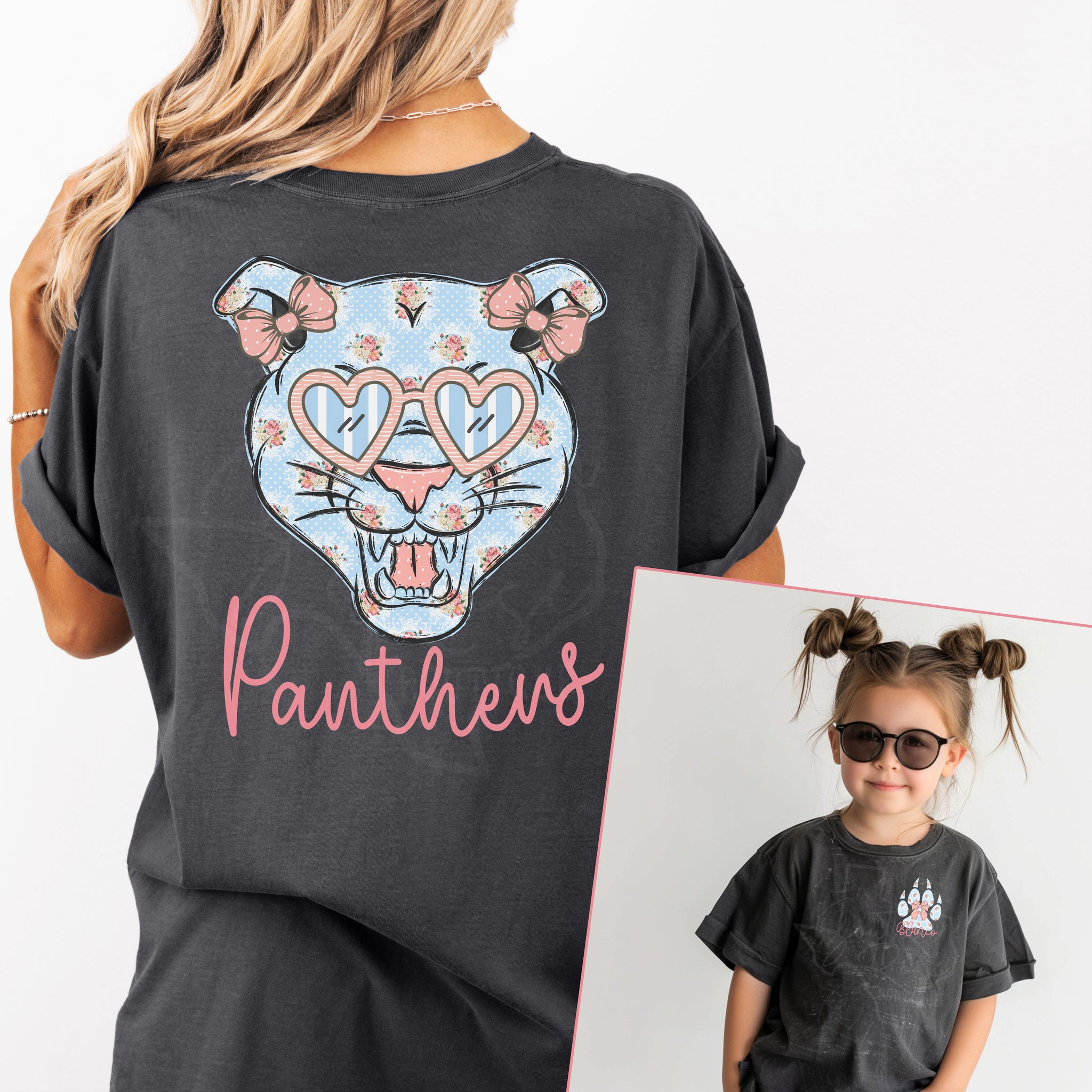 Preppy Floral Panther