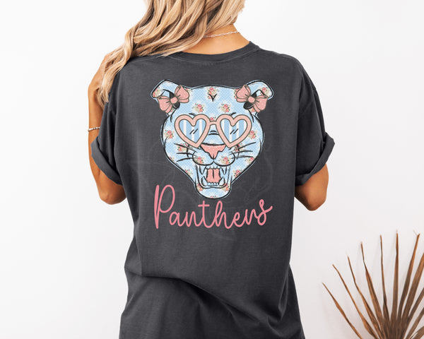 Preppy Floral Panther
