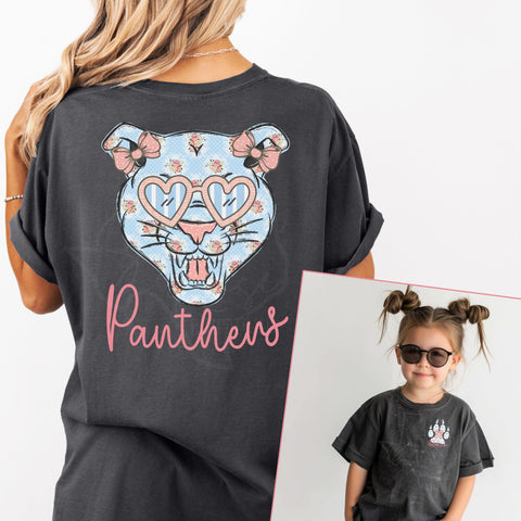 Preppy Floral Panther