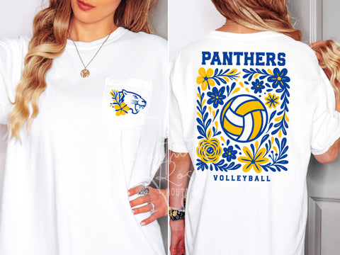 Panther Volleyball Floral