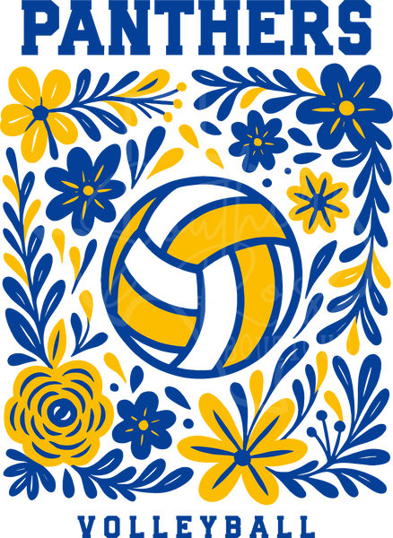 Panther Volleyball Floral