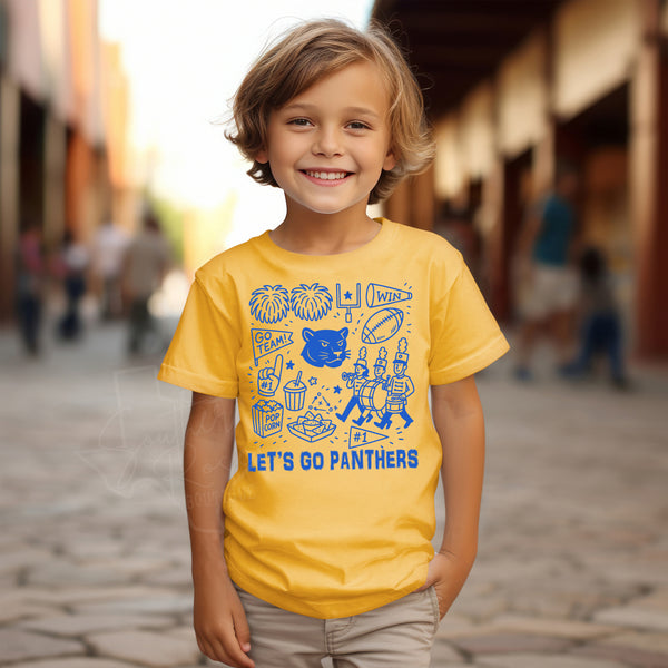 Let's Go Panthers Doodle Tee