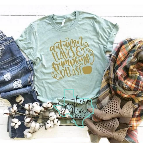 Autumn Leaves and Pumpkins Please