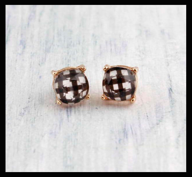Resin Stud Earrings