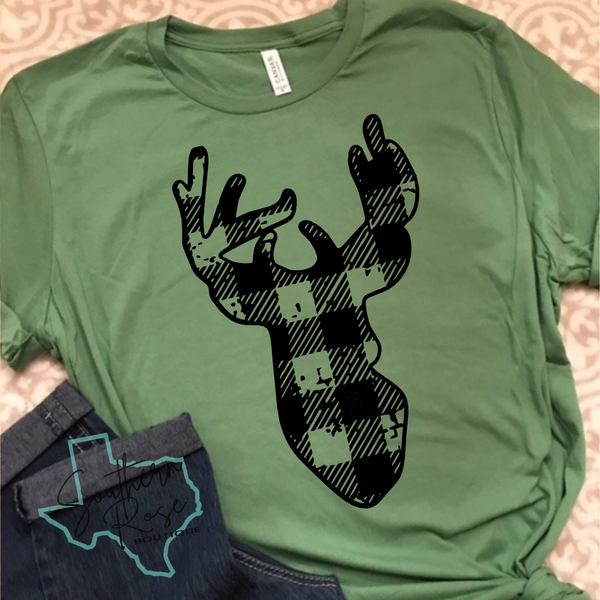 Buffalo Plaid Deer