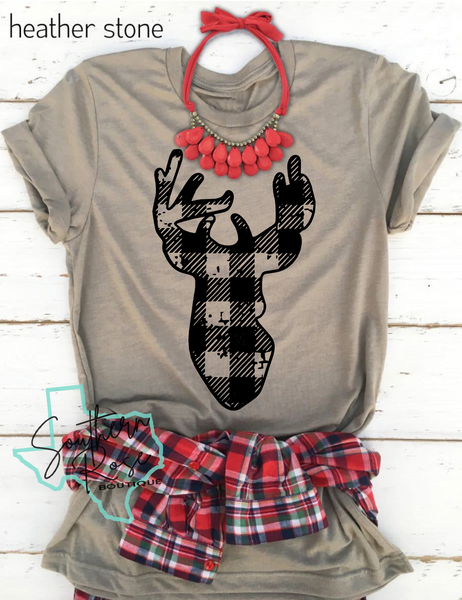 Buffalo Plaid Deer
