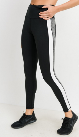 Highwaist Striped Colorblock Leggings
