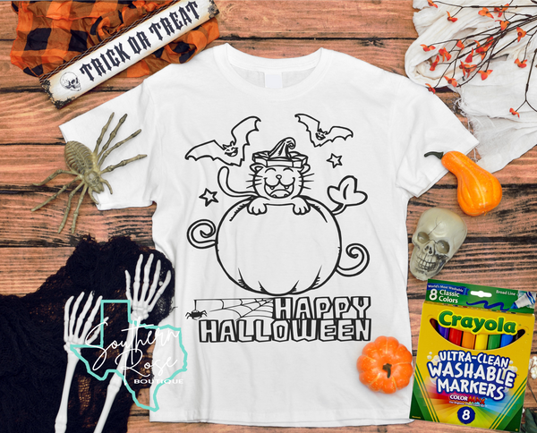 Halloween Coloring Shirt - Toddler/Youth