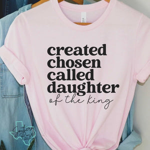 Created, Chosen, Called - Daughter of the King - YOUTH/TODDLER
