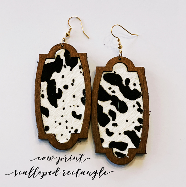 Wood & Leather Earrings