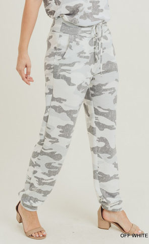 Off White/Grey Camo Joggers
