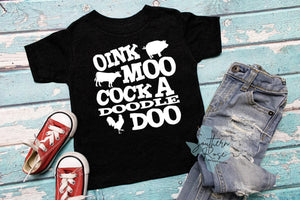 Oink, Moo, Cock-A-Doodle Doo - Toddler/Youth Tee