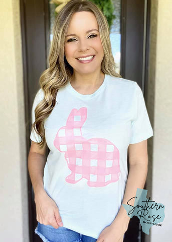 Pink Plaid Bunny