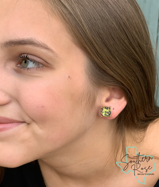 Resin Stud Earrings